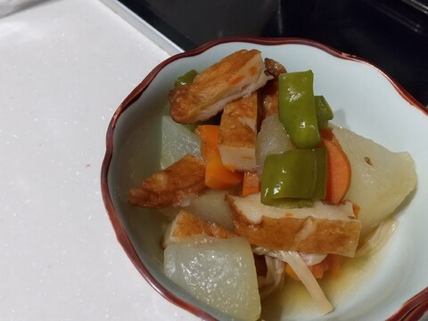 簡単に副菜❗️冬瓜と丸てんと野菜の煮物